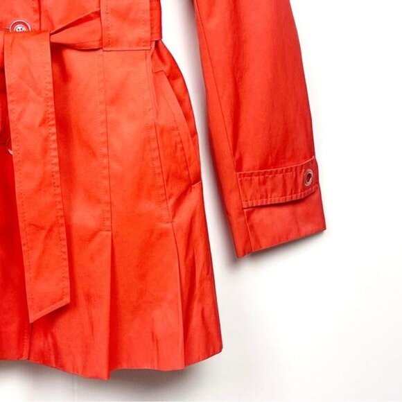 Via Spiga Trench Coat belted Vibrant Orange XL - Picture 3 of 11